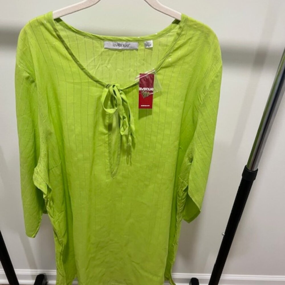 Silver Spark Green Drawstring Top